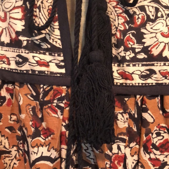 Naked Generation Vintage Inspired Block Print Dress Size Small - Picture 2 of 6